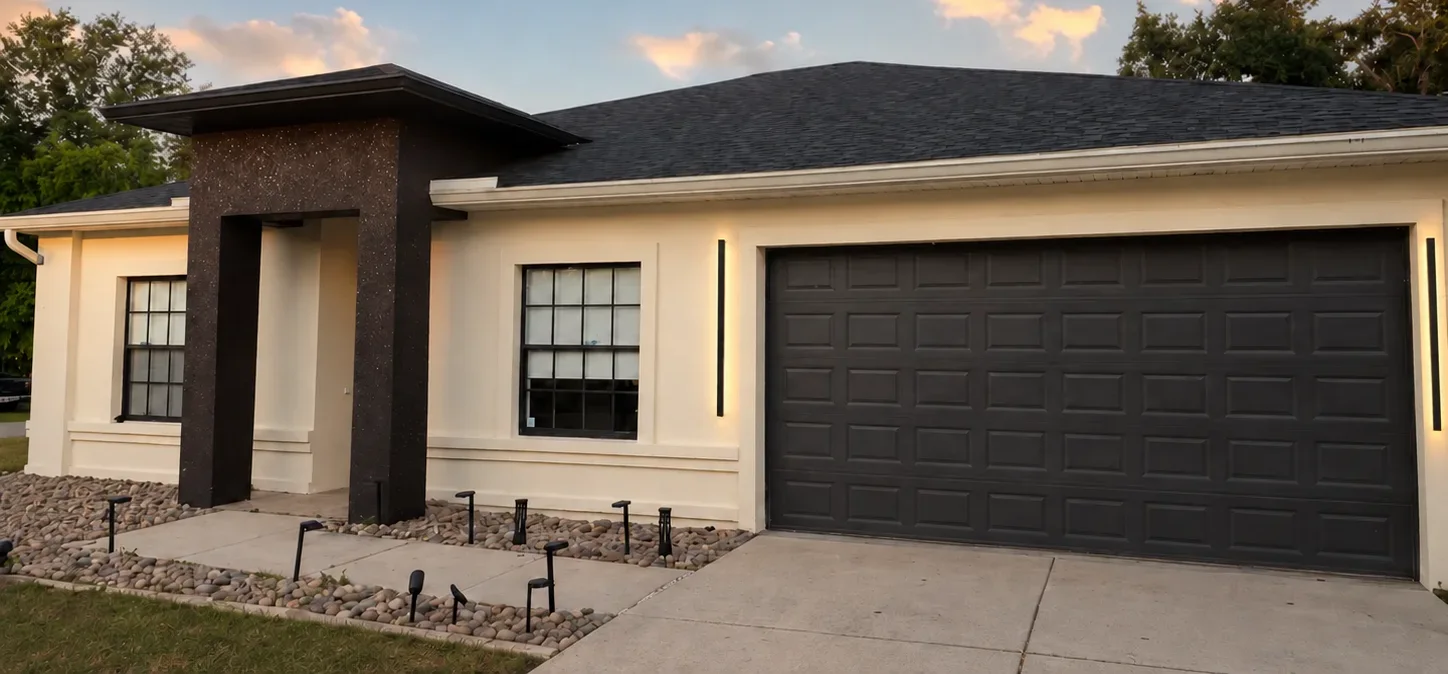 The finished Sarasota makeover with each change numbered